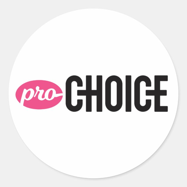 Sticker rond Pro-Choice (feuille de 4) (Devant)