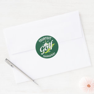 Sticker Rond Pro Golfer NAME Golf Trophée Tournoi de golf