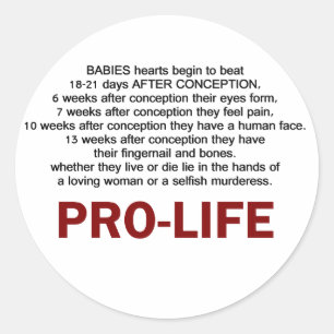 Sticker Rond Pro-Life