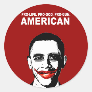 STICKER ROND PRO-LIFE. PRO-DIEU. PRO-GUN AMERICAN