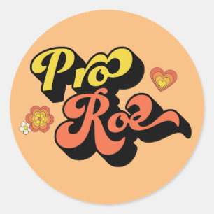 Sticker Rond Pro Roe Retro