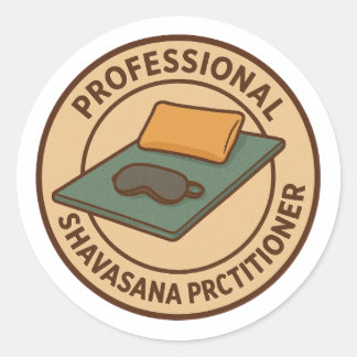 Sticker Rond Pro Shavasana Practitioner