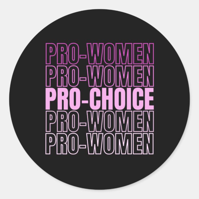 Sticker Rond Pro Women Pro Choice - Droits d'avortement (Devant)