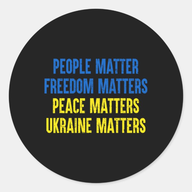 Sticker Rond Problème de personnes Problèmes de liberté Problèm (Devant)