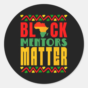 Sticker Rond Problème des mentors noirs Mois de l'histoire noir
