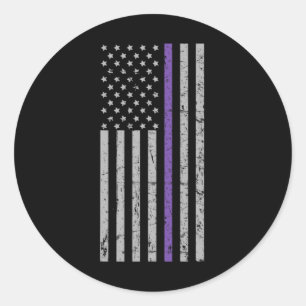 Sticker Rond Problème Heimer Usa Indicateur Purple Strip