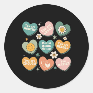 Sticker Rond Problème La gentillesse Soyez Gentil Santé Mentale