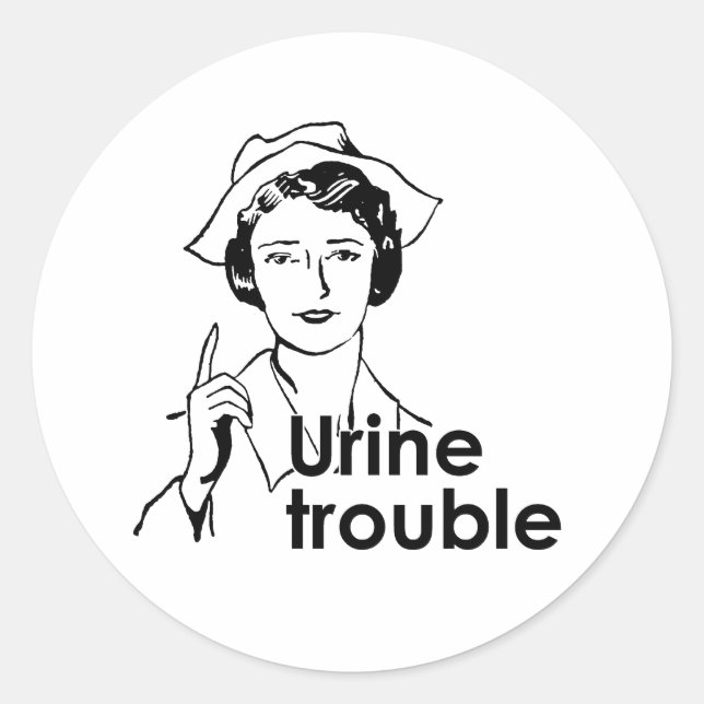 STICKER ROND PROBLÈME URINE (Devant)
