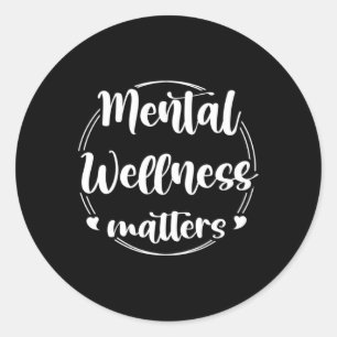 Sticker Rond Problèmes de bien-être Soutien à la sensibilisatio