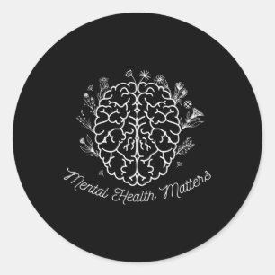 Sticker Rond Problèmes de santé Cadeau Maladie cérébrale humain