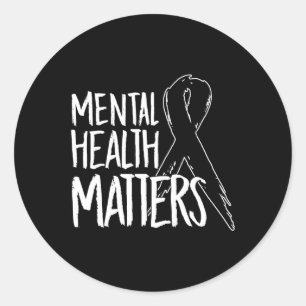 Sticker Rond Problèmes De Santé Concevoir Suicide Pour Sensibil