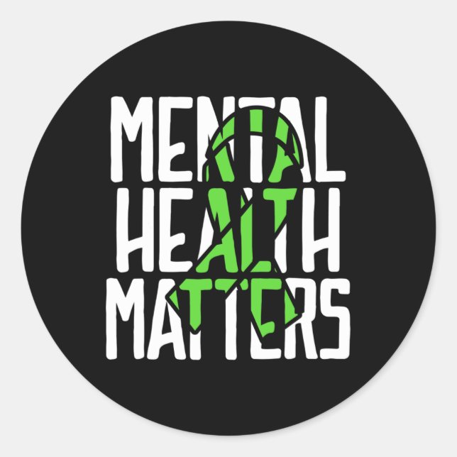 Sticker Rond Problèmes de santé Lutter contre la stigmatisation (Devant)