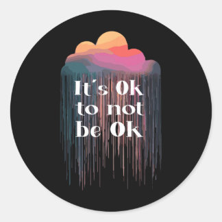 Sticker Rond Problèmes de santé mentale Finir la stigmatisation