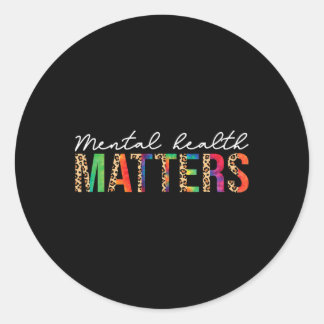 Sticker Rond Problèmes de santé mentale Maladie cérébrale Santé