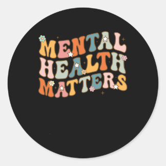 Sticker Rond Problèmes de santé mentale Maladie du cerveau huma