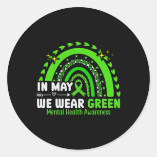 Sticker Rond Problèmes de santé mentale Nous portons une santé
