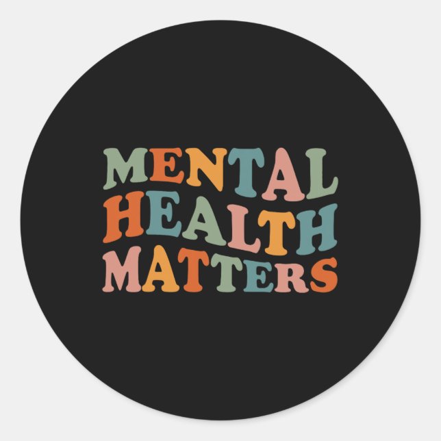 Sticker Rond Problèmes de santé Sensibilisation au cerveau huma (Devant)