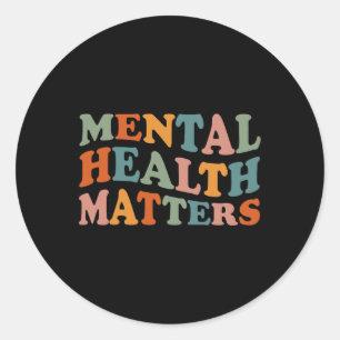 Sticker Rond Problèmes de santé Sensibilisation au cerveau huma