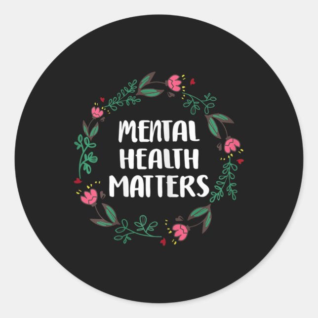 Sticker Rond Problèmes de santé Sensibilisation Prévention du s (Devant)