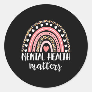 Sticker Rond Problèmes de santé Séparation arc-en-ciel Sensibil