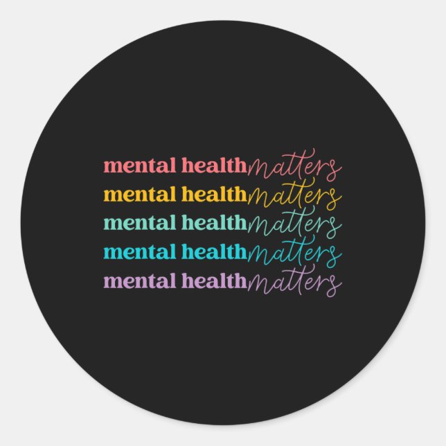 Sticker Rond Problèmes de santé Soins autonomes Sensibilisation (Devant)