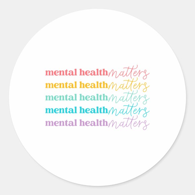 Sticker Rond Problèmes de santé Soins autonomes Sensibilisation (Devant)