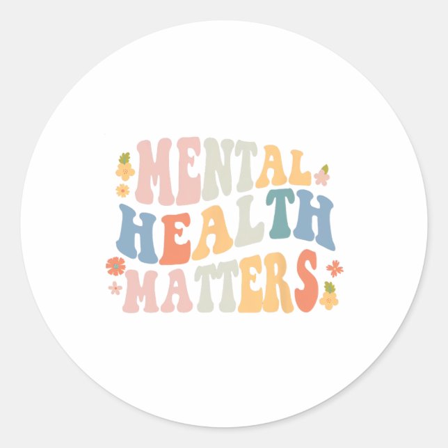 Sticker Rond Problèmes de santé Soyez Super Rétro Mentale Sensi (Devant)