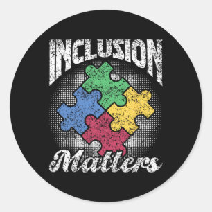 Sticker Rond Problèmes d'inclusion Autist Support Autist Autist