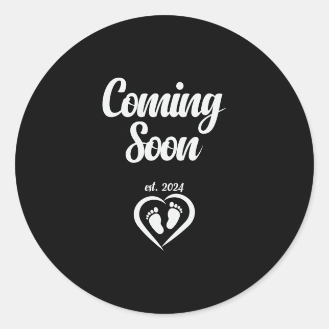 Sticker Rond Prochainement est 2024 (Devant)