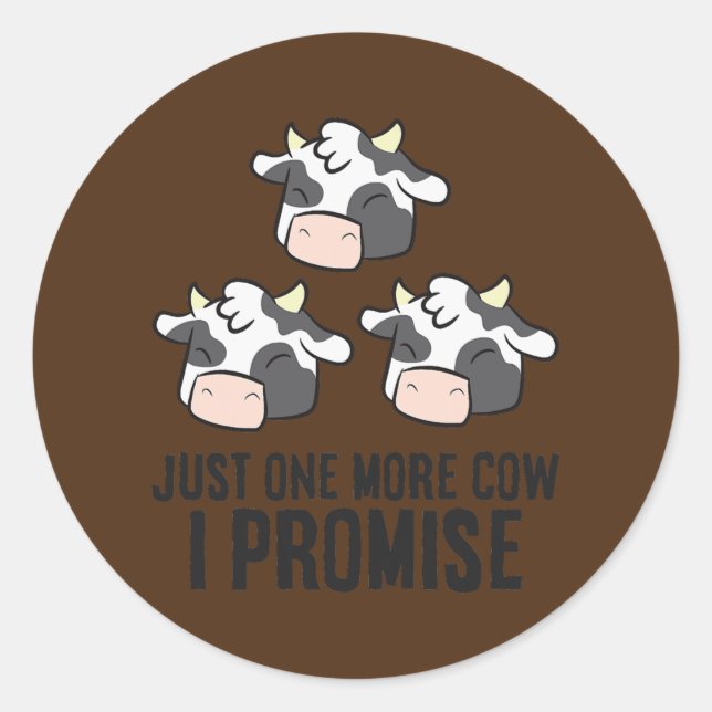 Sticker Rond Producteur de vaches Producteur de bovins juste un (Devant)