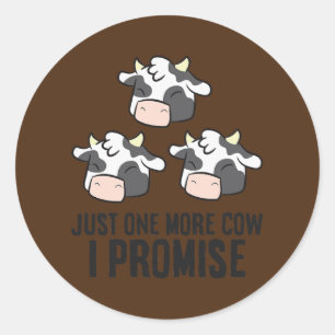 Sticker Rond Producteur de vaches Producteur de bovins juste un