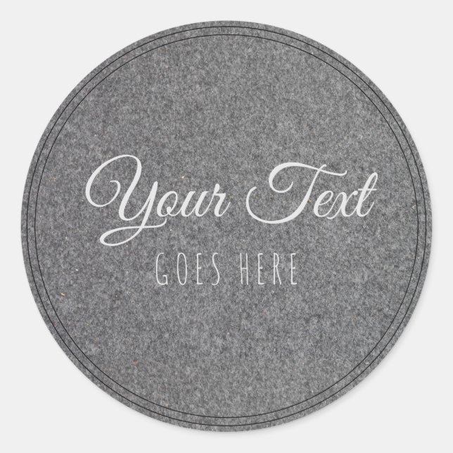 Sticker Rond Produit artisanal Moderne Faux gris simple (Devant)