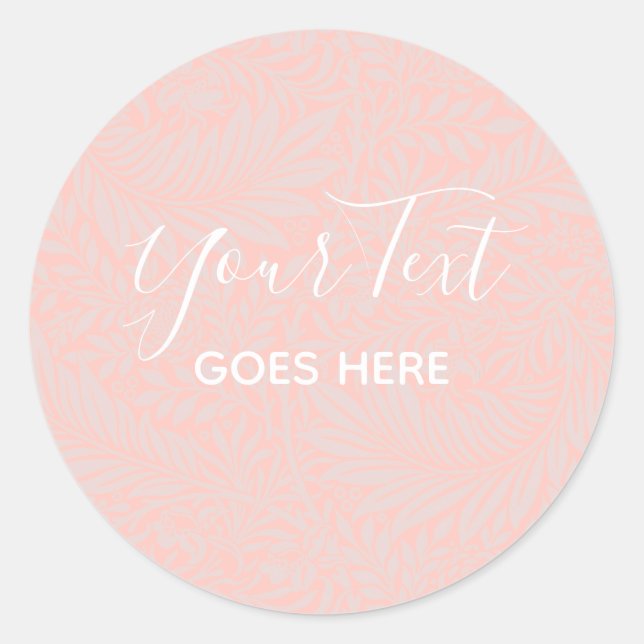 Sticker Rond Produit artisanal Motif Floral Tangerine (Devant)