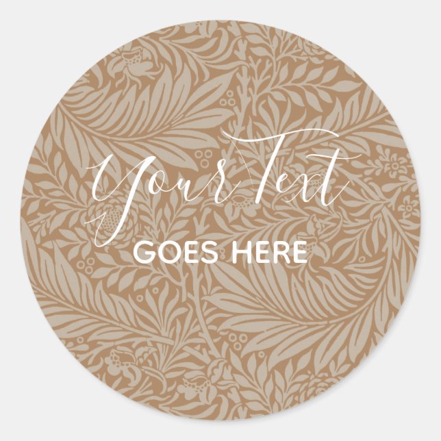 Sticker Rond Produit artisanal Motif Floral Vanille (Devant)