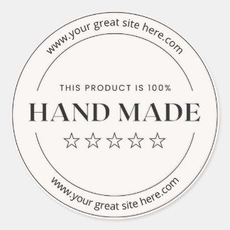 Sticker Rond Produit artisanal personnalisable