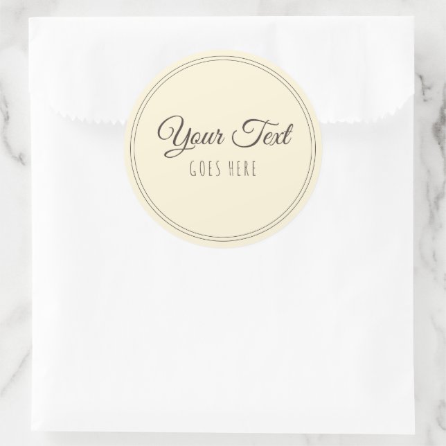 Sticker Rond Produit artisanal Simple tendance moderne (Sac)