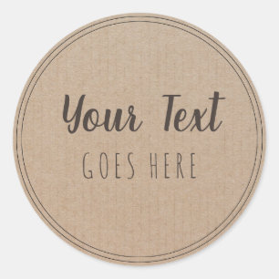 Sticker Rond Produit artisanal Vintage papier Kraft tendance si