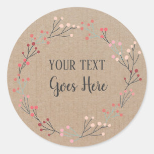 Sticker Rond Produit artisanal Vintage torréfaction fleurie Art