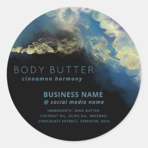 Sticker Rond Produit d'encre artistique contemporain abstrait m