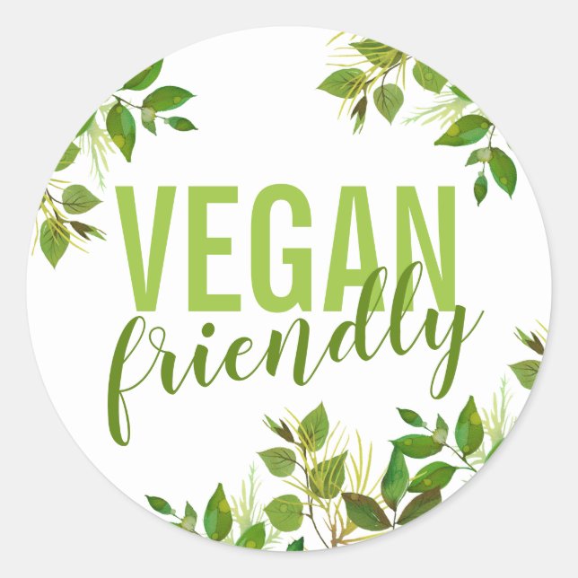 Sticker Rond Produit d'entreprise végétalien (Devant)