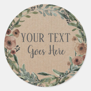 Sticker Rond Produit fabriqué à la main Cuisine en fonte Vintag