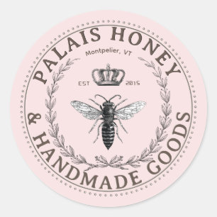 Sticker Rond Produits artisanaux Apiey Honey Queen Wreath Crown