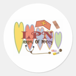 Sticker Rond Produits cadeaux LPN "Angel of Mercy"