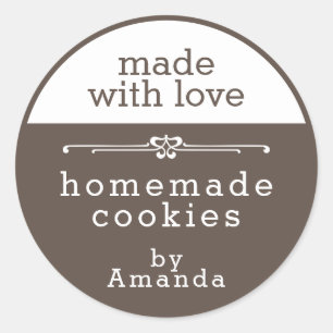 Sticker Rond Produits de boulangerie maison Cookies