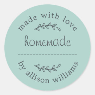 Sticker Rond Produits de boulangerie maison rustiques Canette d