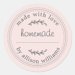 Sticker Rond Produits de boulangerie maison rustiques Canette d