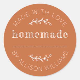 Sticker Rond Produits de boulangerie maison rustiques confiture