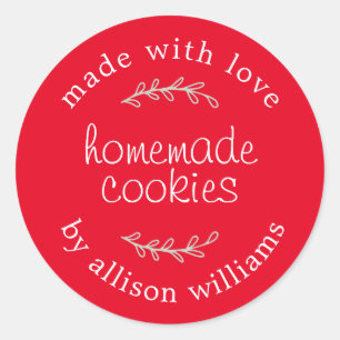 Sticker Rond Produits de Boulangerie Maison Rustiques Cookies R