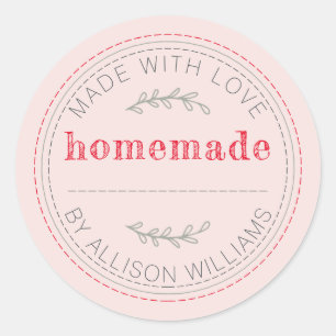 Sticker Rond Produits de boulangerie maison rustiques modernes