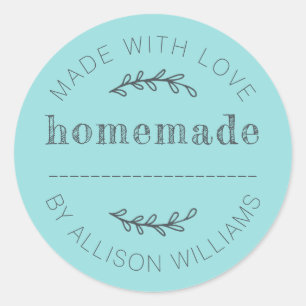 Sticker Rond Produits de boulangerie maison rustiques Pot de co